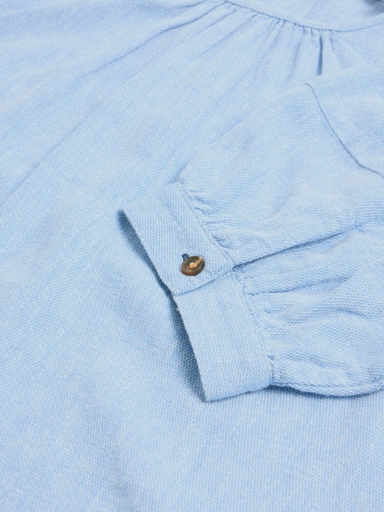 White Stuff Blue Shelly Linen Blend Top - Image 7 of 7