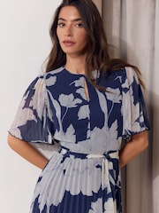 Minivestido plisado con estampado floral y falda plisada de Lipsy - Imagen 3 de 5