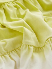 Lime Green Ombre Jersey Back Detail Tiered Dress (3-16yrs) - Image 7 of 7