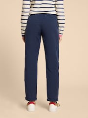 White Stuff Blue Twister Chino Trousers With Linen - Image 2 of 7