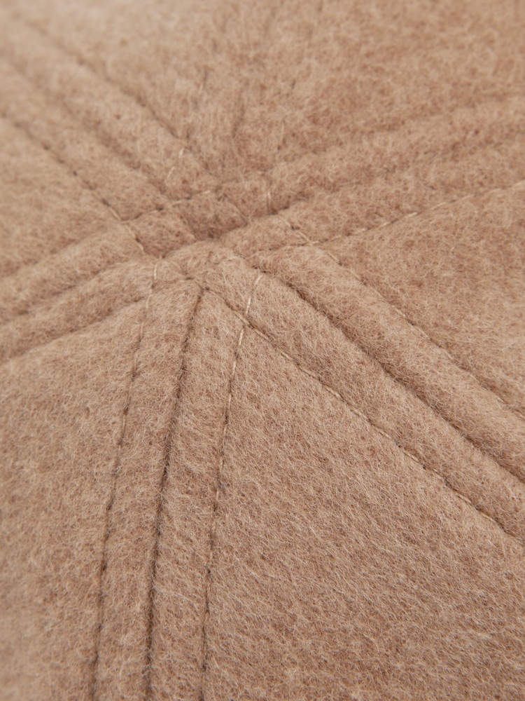 Reiss Camel/Stone Clark Wool Blend Baseball Cap - Image 4 of 4