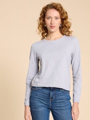 White Stuff Grey Clara T-Shirt - Image 1 of 7