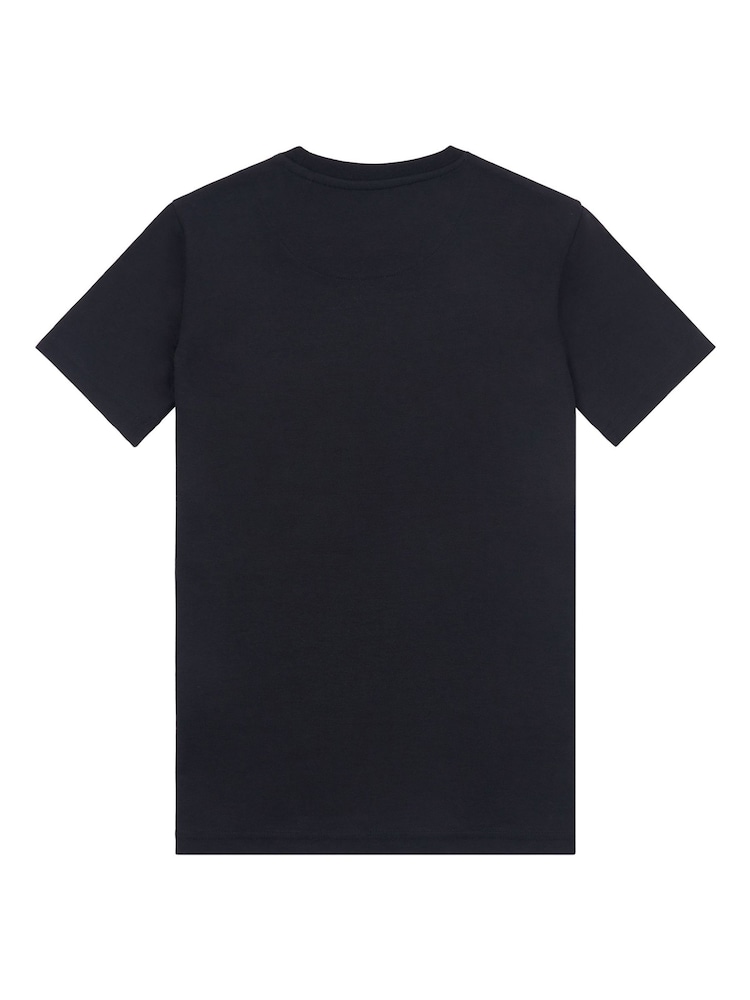 Ben Sherman Black Centre Barcode Slub T-Shirt - Image 2 of 3