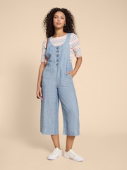 White Stuff Blue Viola 100% Linen Dungaree - Image 1 of 7