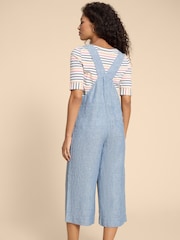 White Stuff Blue Viola 100% Linen Dungaree - Image 2 of 7