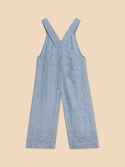 White Stuff Blue Viola 100% Linen Dungaree - Image 6 of 7