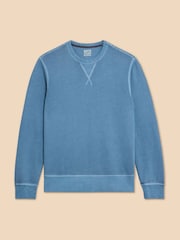 White Stuff Blue 100% Cotton Crew Neck Sweater - Image 5 of 7
