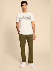 White Stuff White Shoal Fish Graphic 100% Cotton T-Shirt - Image 3 of 8