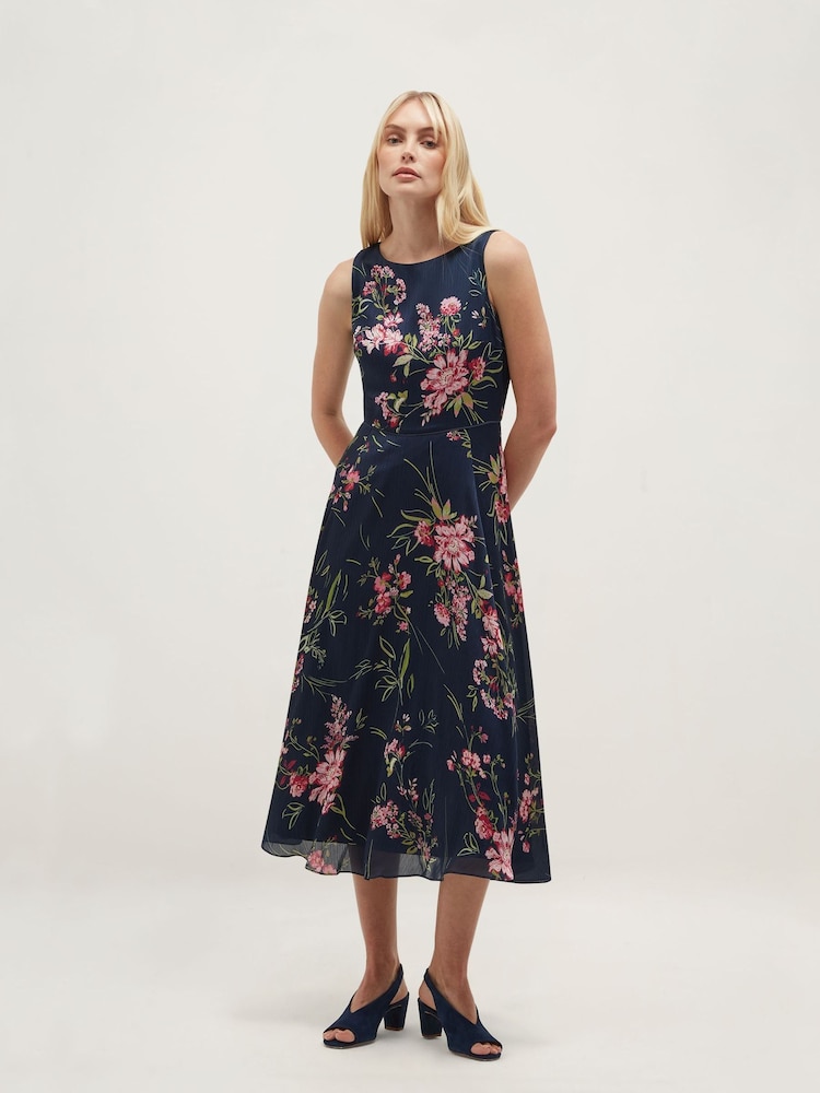 Hobbs Blue Petite Carly Dress - Image 1 of 4