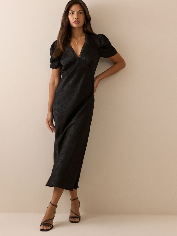 Nobodys Child Black Nicolette Midi Dress - Image 2 of 6 Nobodys Child Black Nicolette Midi Dress - Image 2 of 6