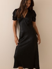 Nobodys Child Black Nicolette Midi Dress - Image 5 of 6