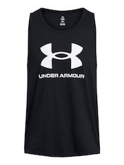 Under Armour Black/White Sportstyle Logo Vest - Image 4 of 5