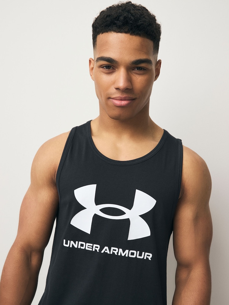 Under Armour Black/White Sportstyle Logo Vest - Image 5 of 5