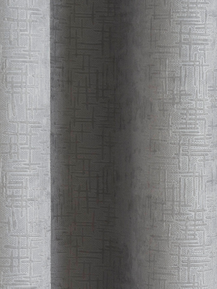 Enhanced Living Grey Vogue Ready Made Thermal Blackout Eyelet Curtains - Image 3 of 5