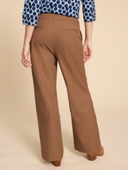 White Stuff Brown Wide Leg Belle Trousers - Image 2 of 7