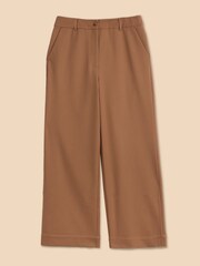 White Stuff Brown Wide Leg Belle Trousers - Image 5 of 7