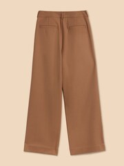 White Stuff Brown Wide Leg Belle Trousers - Image 6 of 7