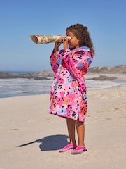 Pink - Mountain Warehouse Kids Tidal Printed Waterproof Changing Robe - Bild 1 von 4