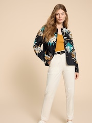White Stuff Black Reversible Adele 100% Linen Jacket - Image 3 of 7