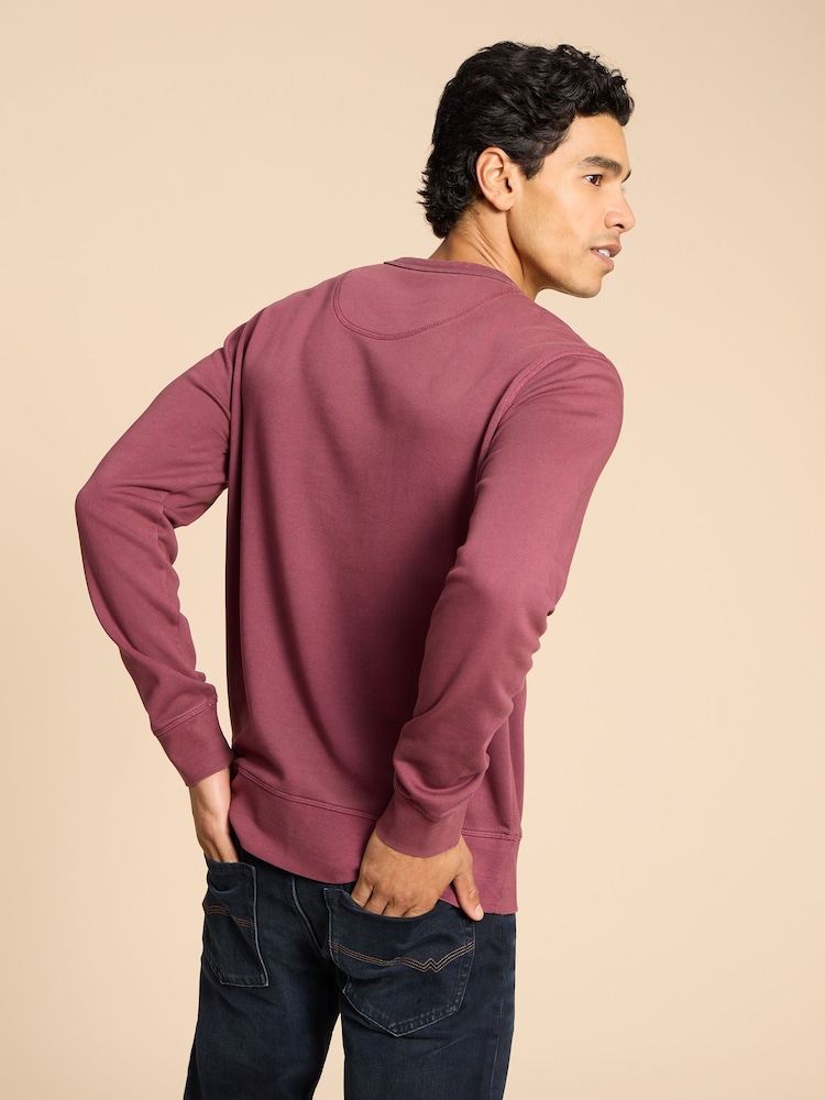 White Stuff Purple 100% Cotton Crew Neck Sweater - Image 2 of 7