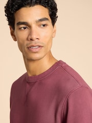 White Stuff Purple 100% Cotton Crew Neck Sweater - Image 4 of 7