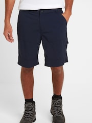 Tog 24 Navy Blue Rowland Tech Long Walking 100% Cotton Shorts - Image 1 of 3