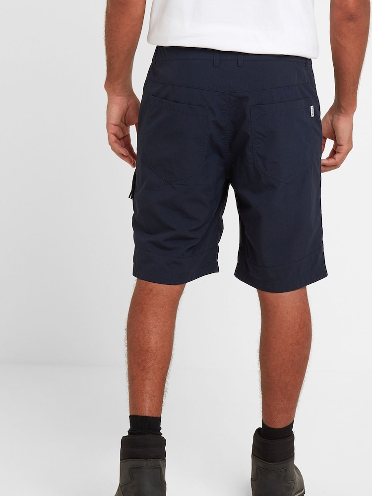 Tog 24 Navy Blue Rowland Tech Long Walking 100% Cotton Shorts - Image 2 of 3