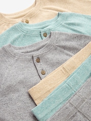 Neutral/Blue/Grey 3 Pack Relaxed Fit Pyjamas (9mths-8yrs) - Image 10 of 11