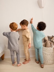 Neutral/Blue/Grey 3 Pack Relaxed Fit Pyjamas (9mths-8yrs) - Image 2 of 11