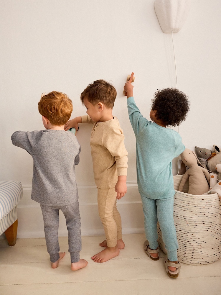 Neutral/Blue/Grey 3 Pack Relaxed Fit Pyjamas (9mths-8yrs) - Image 2 of 11 Neutral/Blue/Grey 3 Pack Relaxed Fit Pyjamas (9mths-8yrs) - Image 2 of 11