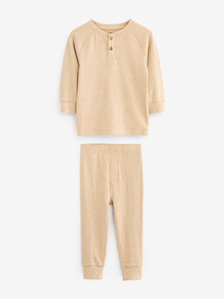 Neutral/Blue/Grey 3 Pack Relaxed Fit Pyjamas (9mths-8yrs) - Image 7 of 11