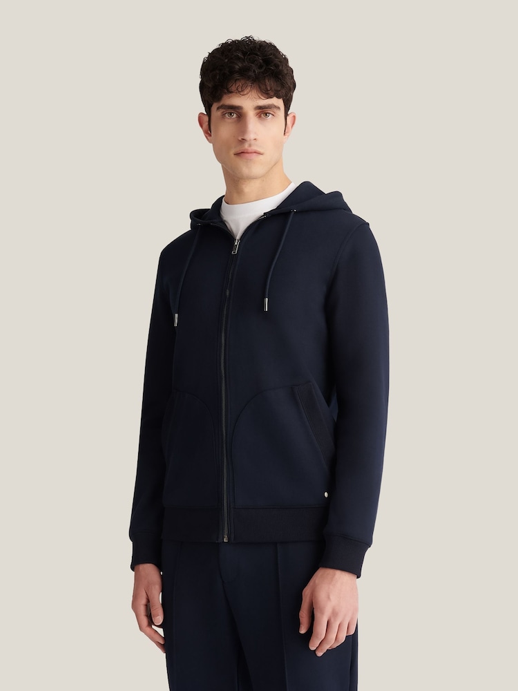 Peckham Rye Blue Full Zip Hooded Jacket - Image 1 of 11 Peckham Rye Blue Full Zip Hooded Jacket - Image 1 of 11