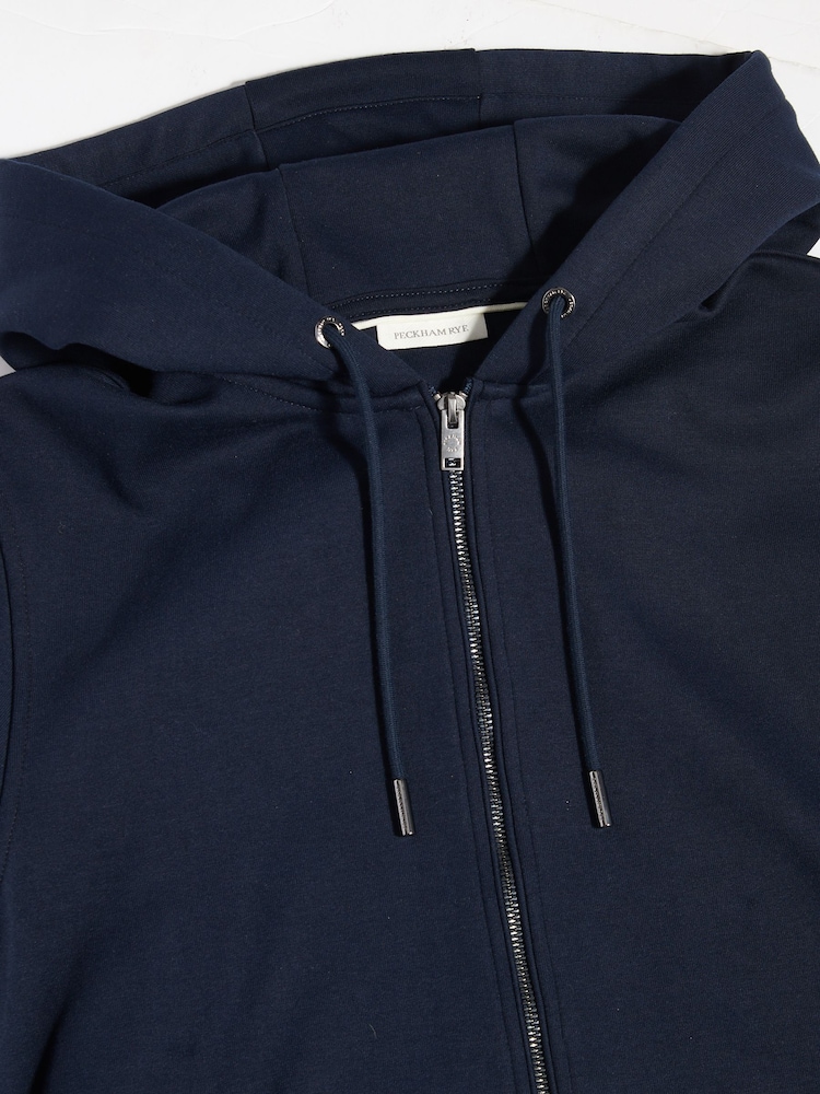 Peckham Rye Blue Full Zip Hooded Jacket - Image 11 of 11 Peckham Rye Blue Full Zip Hooded Jacket - Image 11 of 11
