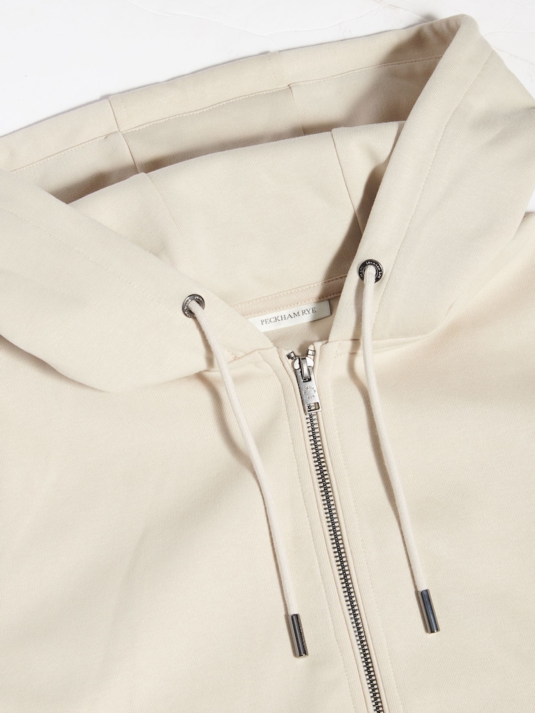 Peckham Rye Natural Full Zip Hooded Jacket - Image 11 of 11 Peckham Rye Natural Full Zip Hooded Jacket - Image 11 of 11
