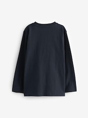 Navy Blue Football Long Sleeve Graphic T-Shirt (3-16yrs) - Image 2 of 3
