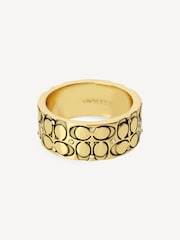 COACH Gold COACH Signature Quilted Band Ring - Image 1 of 5