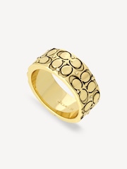 COACH Gold COACH Signature Quilted Band Ring - Image 3 of 5