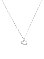 COACH Silver Tone COACH Signature C Starter Necklace - Image 3 of 4