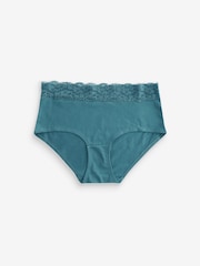 White/Pink/Green Midi Lace Knickers 4 Pack - Image 8 of 8