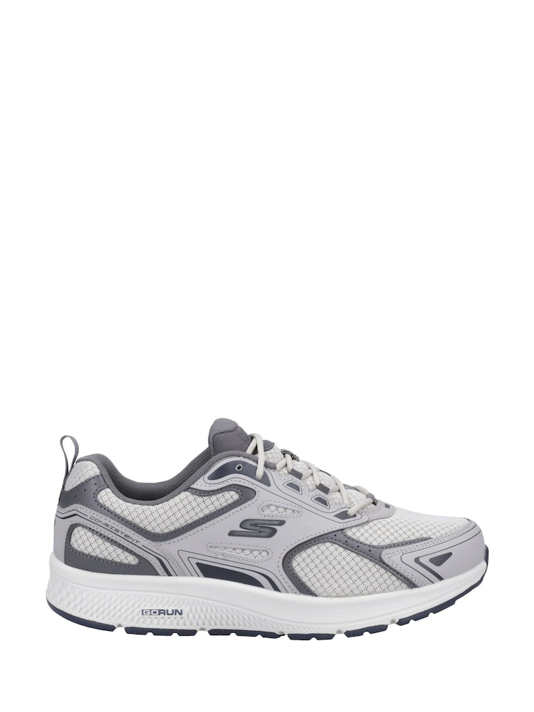 Skechers Grey Go Run Consistent Wide Sports Shoes - Image 1 of 4