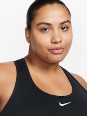 Nike Black Curve Swoosh Medium Support Sports Bra - Image 5 of 7