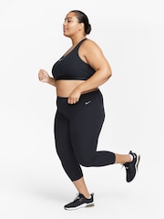 Nike Black Curve Swoosh Medium Support Sports Bra - Image 7 of 7