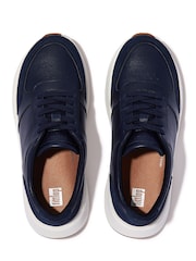 FitFlop F-Mode Leather Suede Flatform Trainers - Image 3 of 4