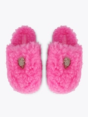 Kurt Geiger London Pink Kensington Fluffy Slippers - Image 3 of 5