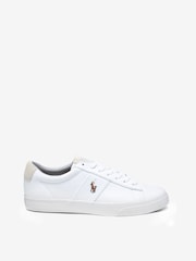Polo Ralph Lauren White Sayer Canvas Trainers - Image 1 of 4