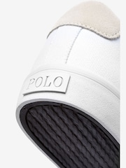 Polo Ralph Lauren White Sayer Canvas Trainers - Image 4 of 4