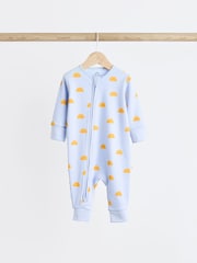 Green/Yellow/Lilac Baby 100% Cotton Sleepsuits 3 Pack (0mths-3yrs) - Image 3 of 10