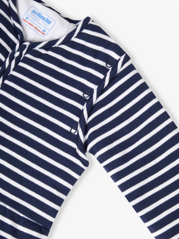 JoJo Maman Bébé Navy Stripe 2.5 Tog Travel Toddler Sleeping Bag - Image 2 of 4