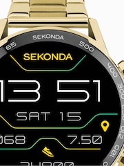 Sekonda Mens Active Plus 45mm Gold Tone Smartwatch Watch With Case And Stainless Steel Bracelet With LCD Dial - Image 5 of 6