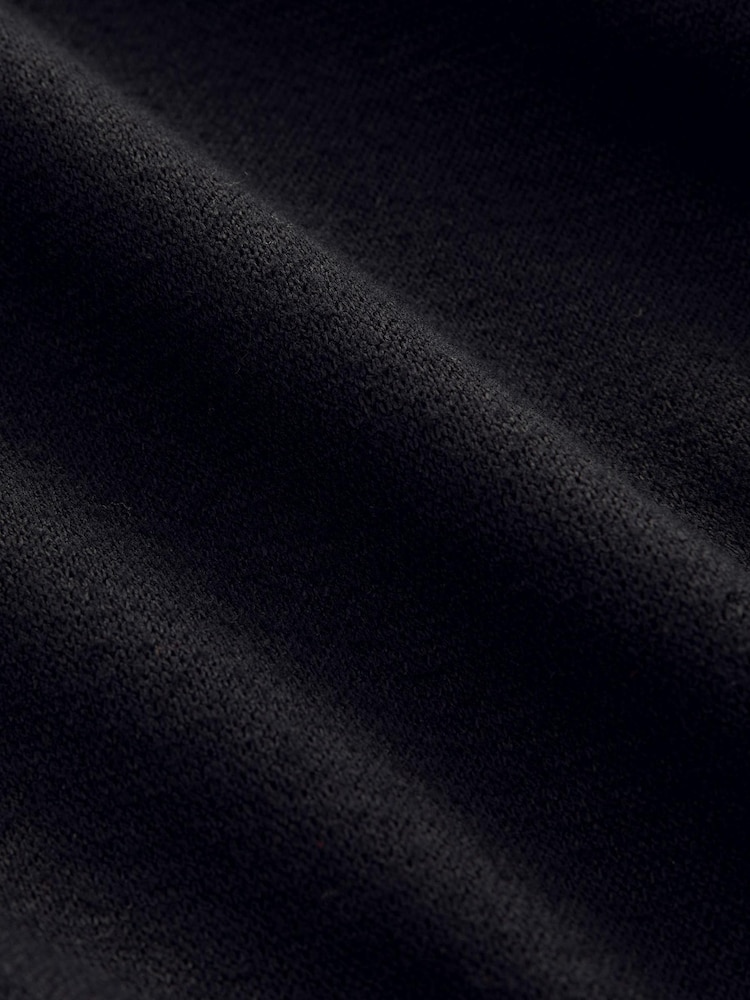 Black Soft Touch Cosy Zip Detail Jumper Dress - Image 6 of 6